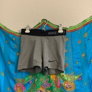 Heather gray nike pro shorts